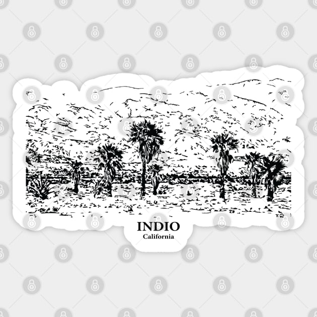 Indio - California Sticker by Lakeric